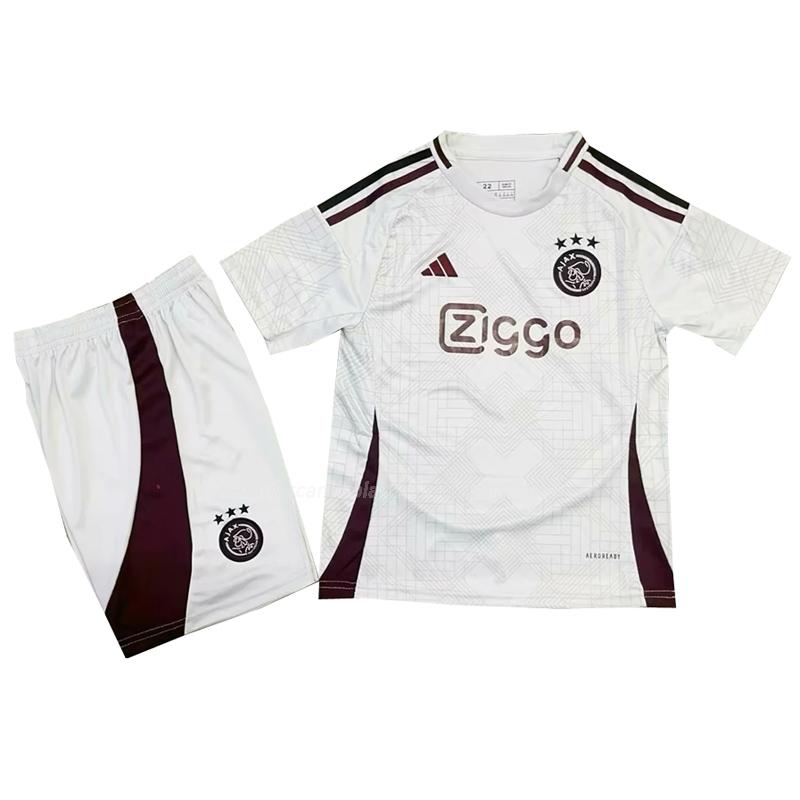 camisola ajax crianças equipamento alternativo 2024-25