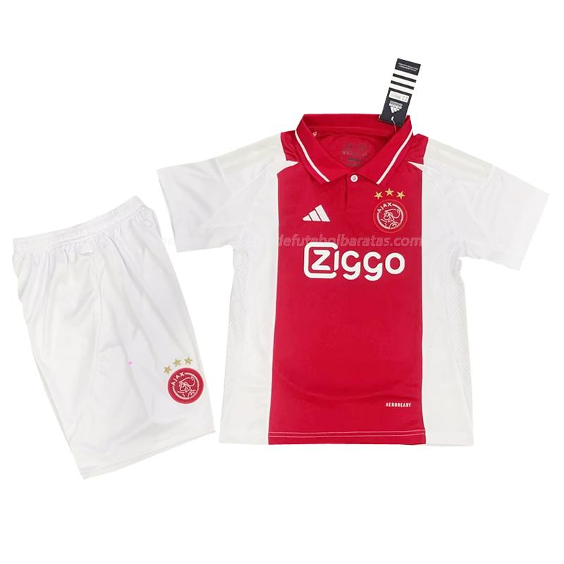 camisola ajax crianças equipamento principal 2024-25