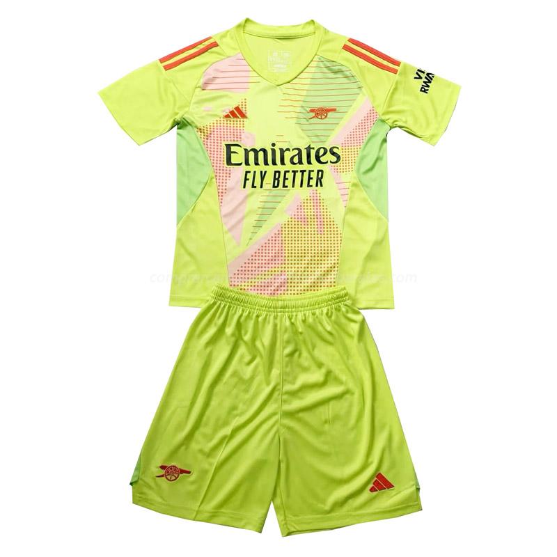 camisola arsenal crianças guarda-redes amarelo 2024-25