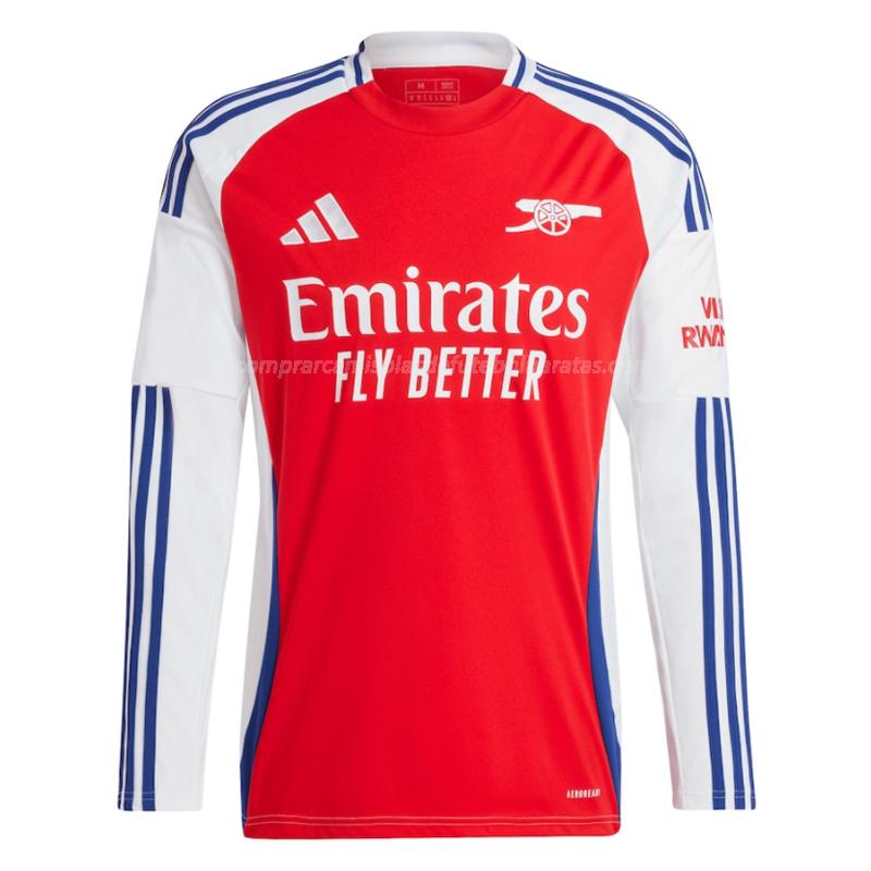 camisola arsenal manga comprida equipamento principal 2024-25