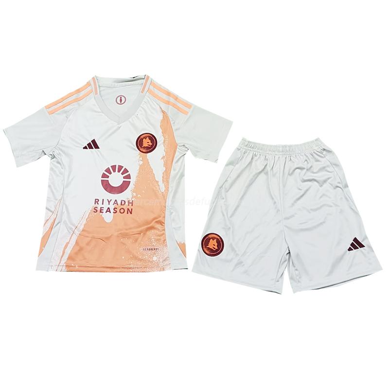 camisola as roma crianças equipamento suplente 2024-25