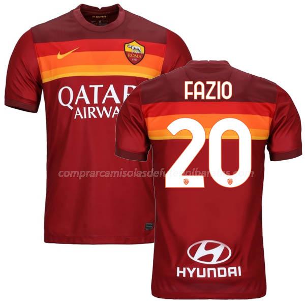 camisola as roma fazio equipamento principal para 2020-21