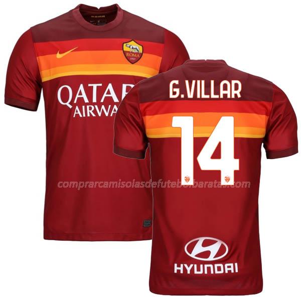 camisola as roma g.villar equipamento principal para 2020-21