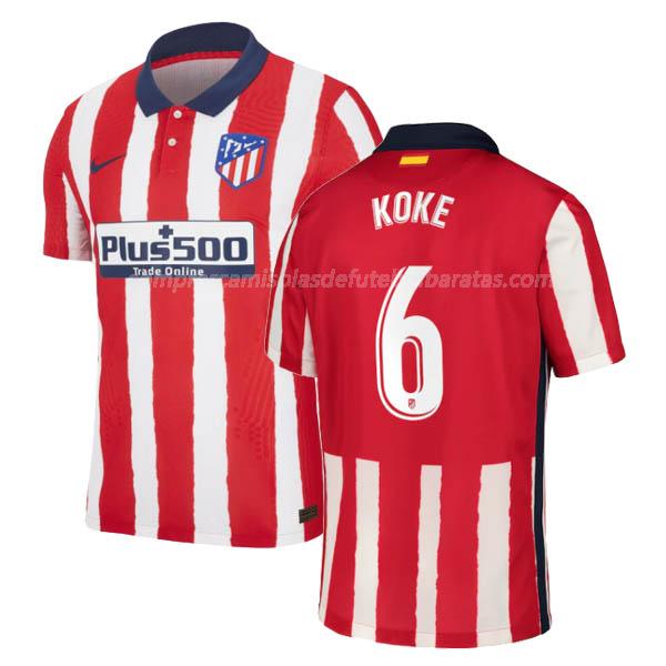 camisola atlético de madrid koke equipamento principal para 2020-21