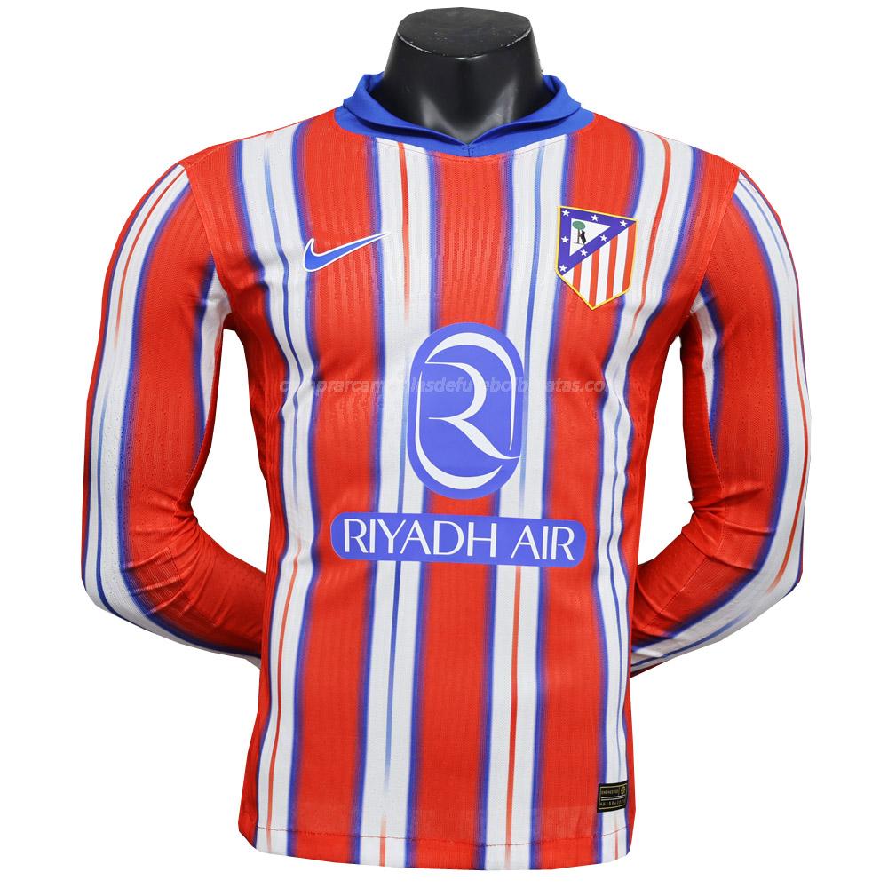 camisola atlético de madrid manga comprida edição player equipamento principal 2024-25