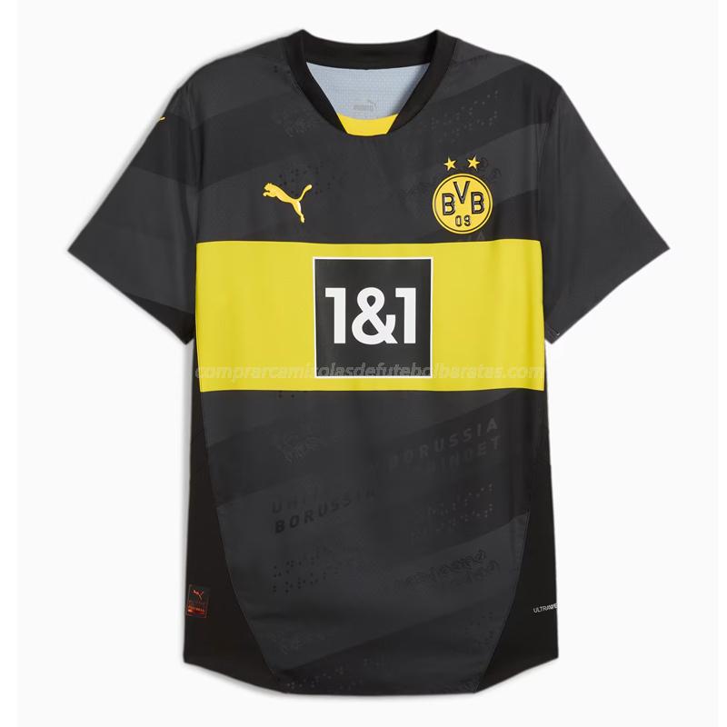 camisola borussia dortmund equipamento suplente 2024-25