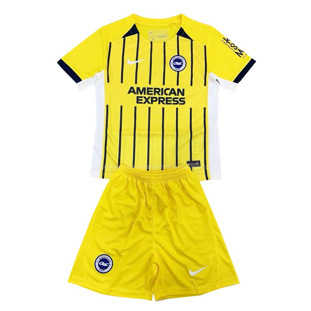 camisola brighton hove albion crianças equipamento suplente 2024-25