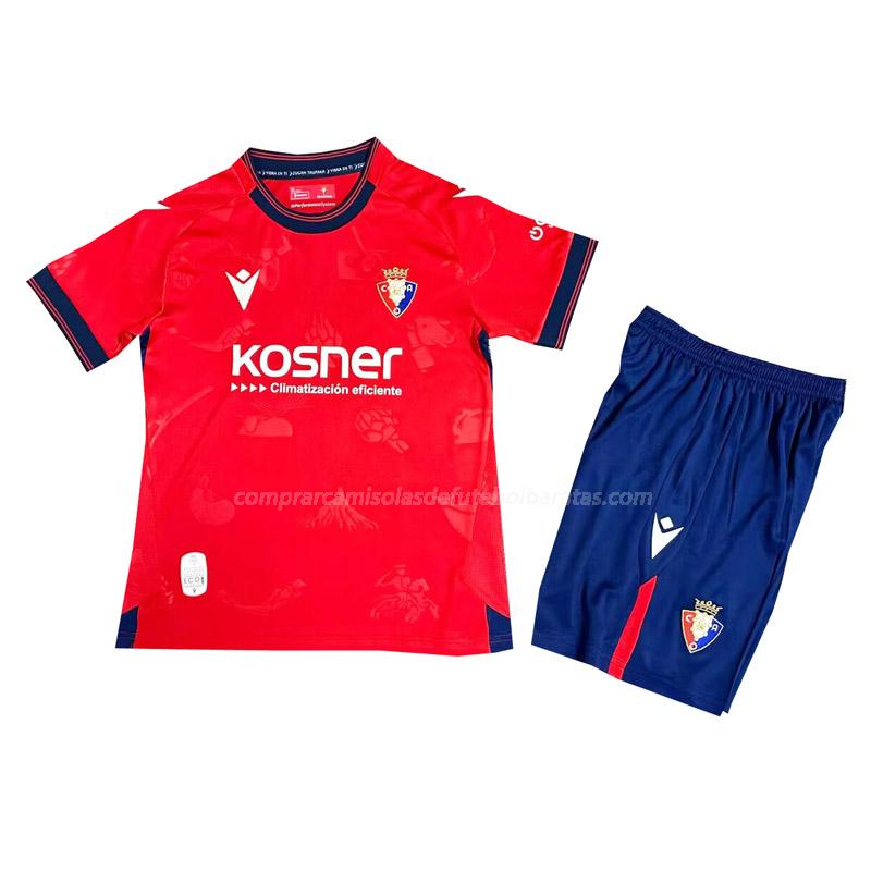 camisola ca osasuna crianças equipamento principal 2024-25