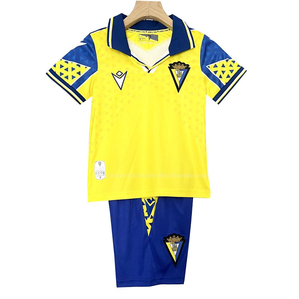 camisola cádiz cf crianças equipamento principal 2024-25