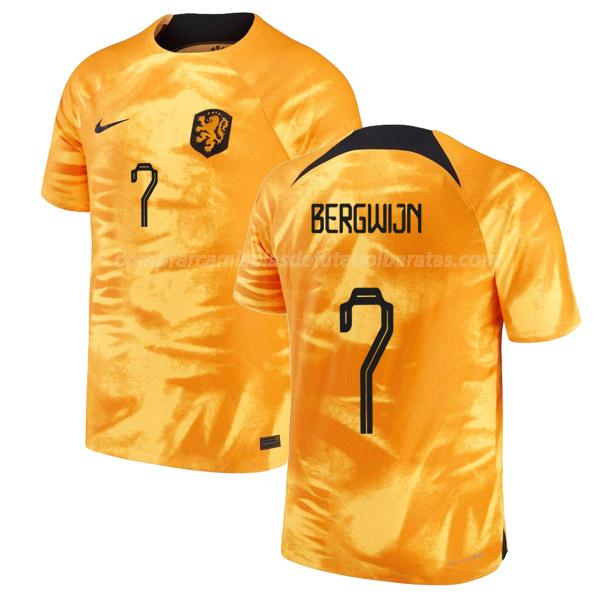 camisola holanda bergwijn copa do mundo equipamento principal 2022