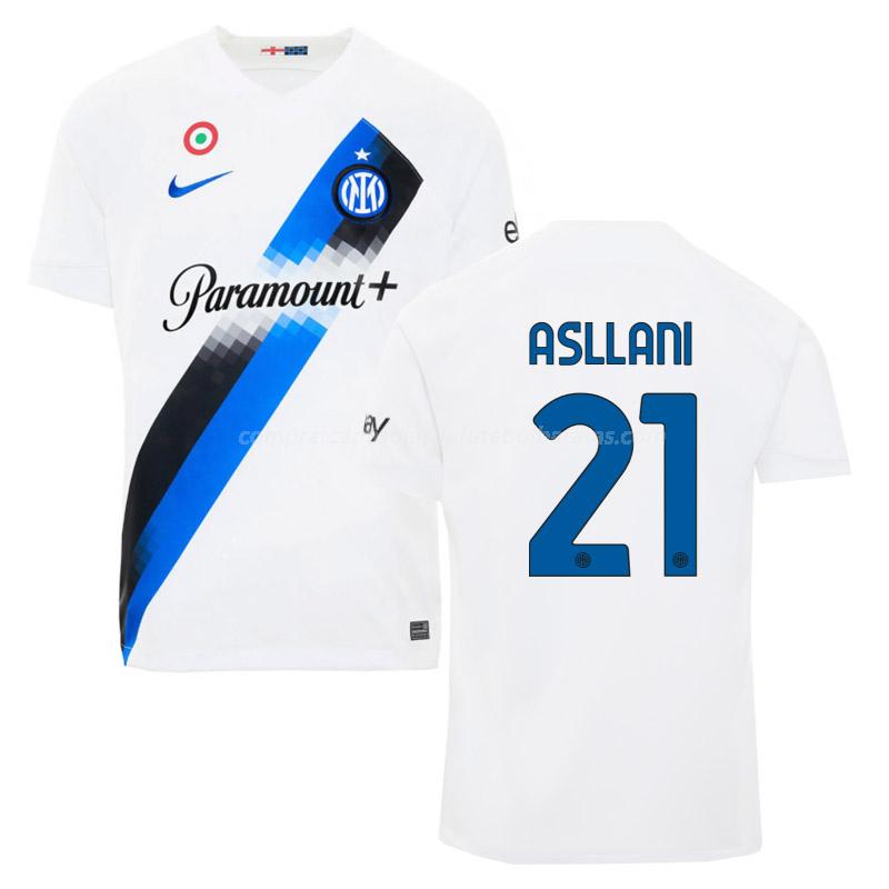 camisola inter de milão asllani equipamento suplente 2023-24