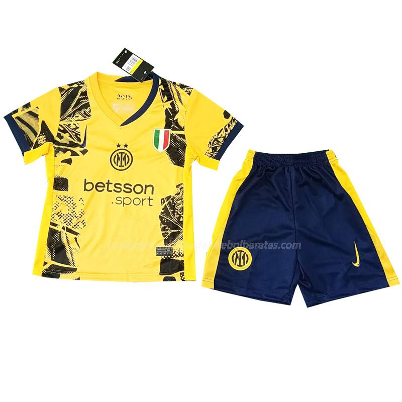 camisola inter de milão crianças equipamento alternativo 2024-25