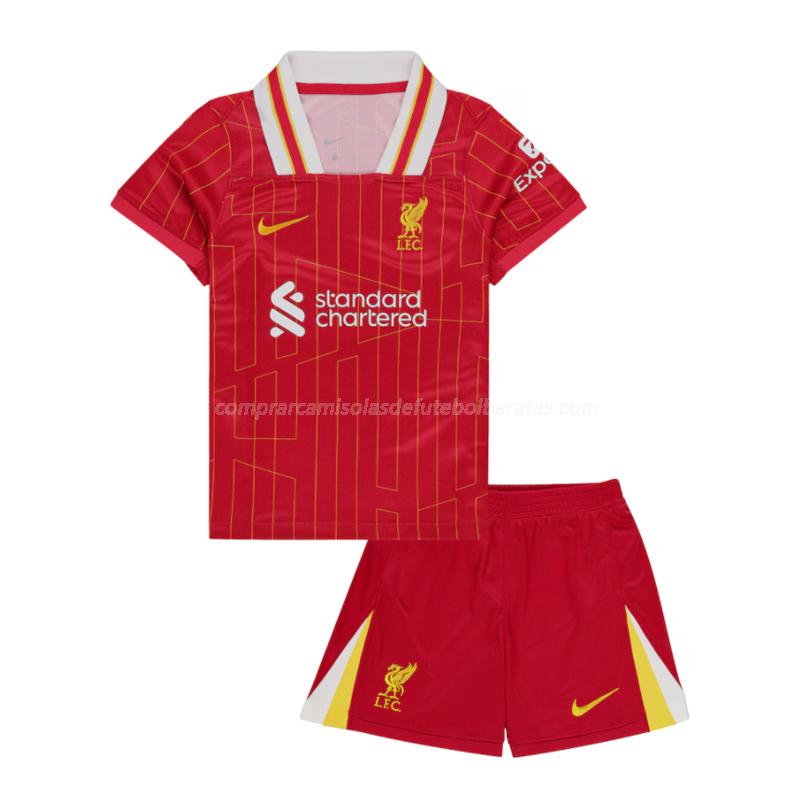 camisola liverpool crianças equipamento principal 2024-25