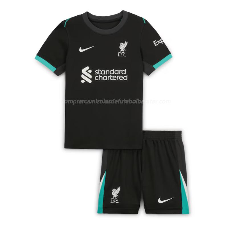 camisola liverpool crianças equipamento suplente 2024-25