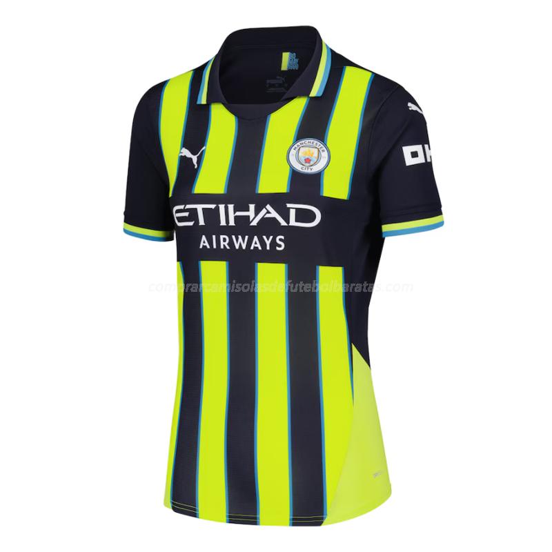 camisola manchester city mulher equipamento suplente 2024-25