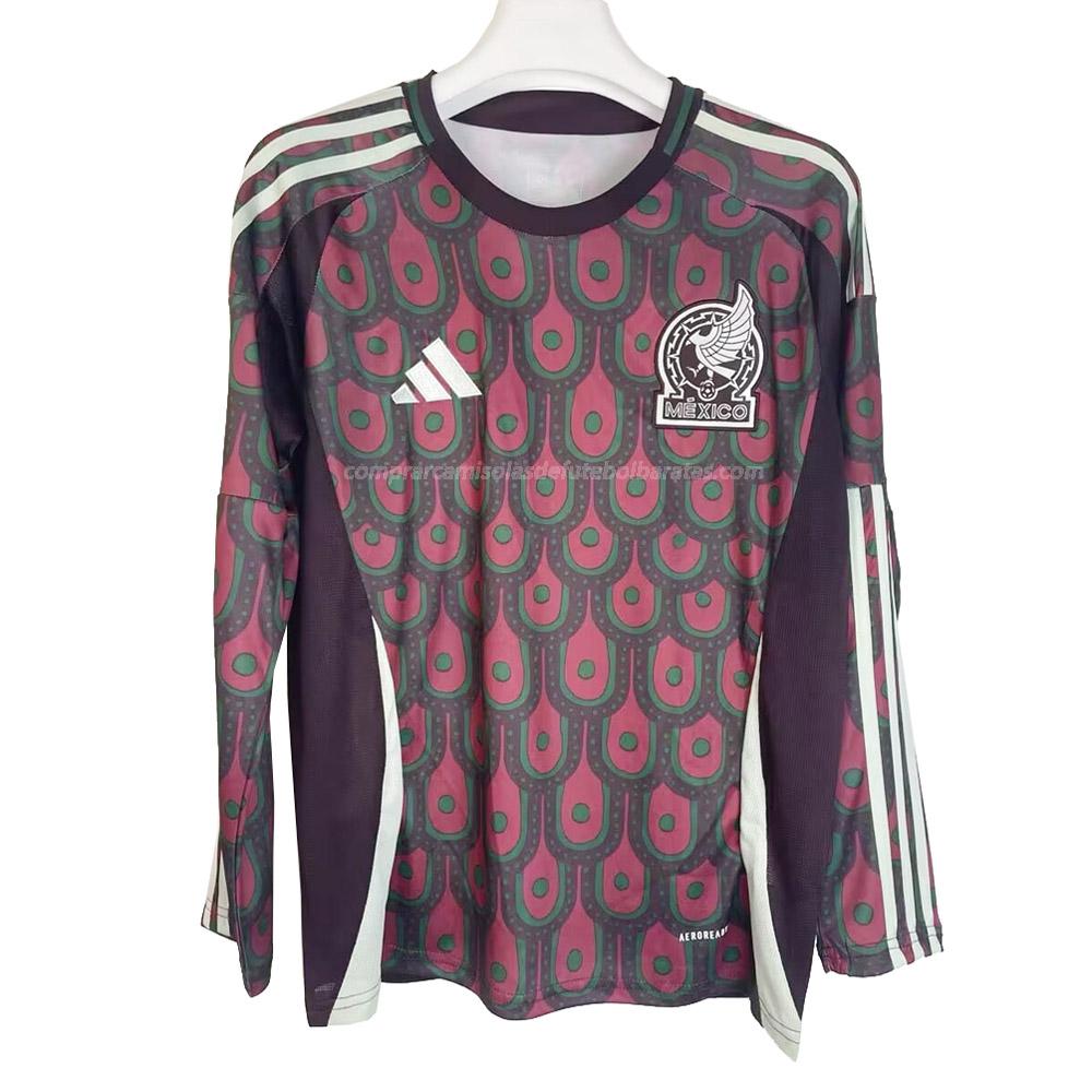 camisola méxico manga comprida equipamento principal 2024