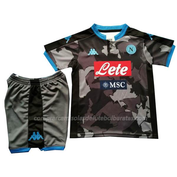 camisola napoli crianças equipamento quarto para 2019-20