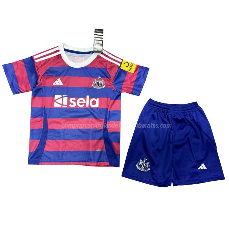 camisola newcastle united crianças equipamento suplente 2024-25