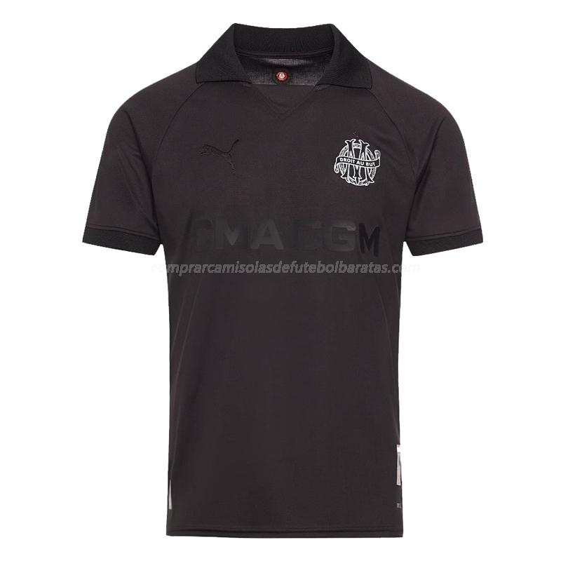 camisola olympique de marsella aniversário preto 2024-25