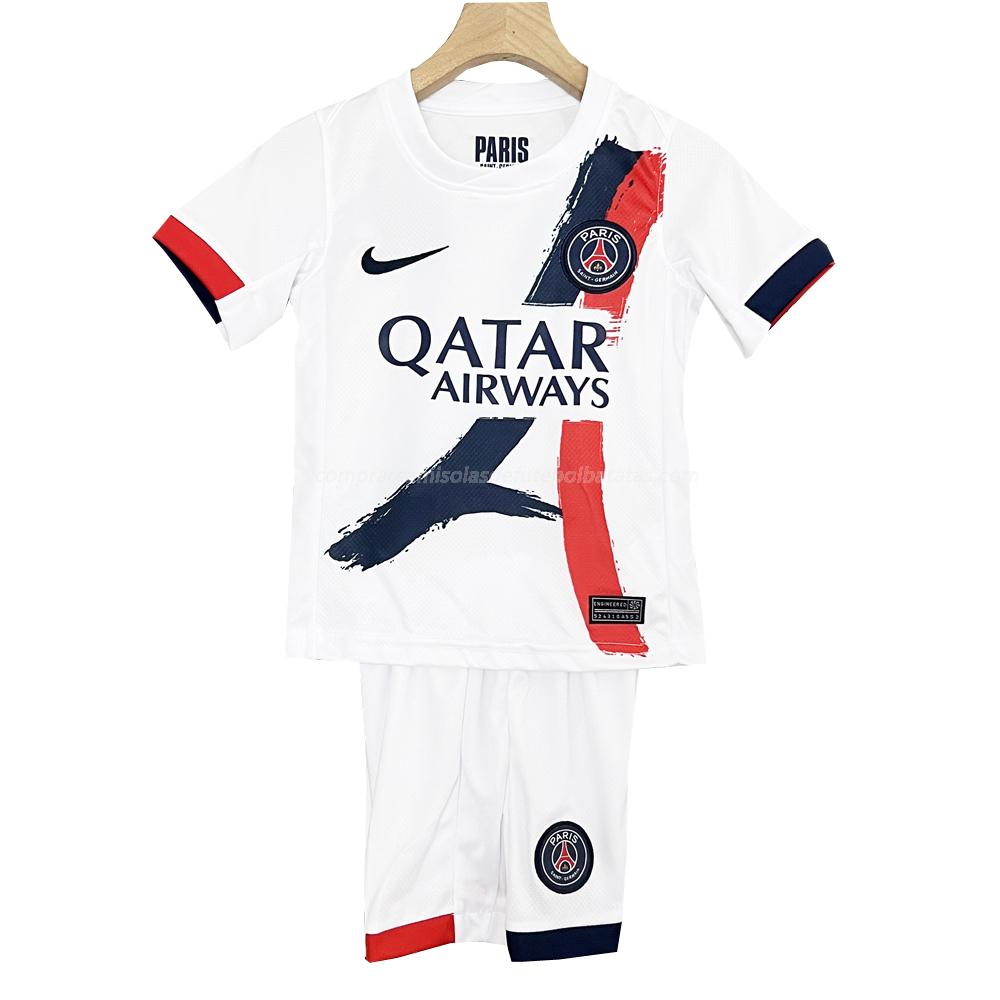 camisola paris saint germain crianças equipamento suplente 2024-25