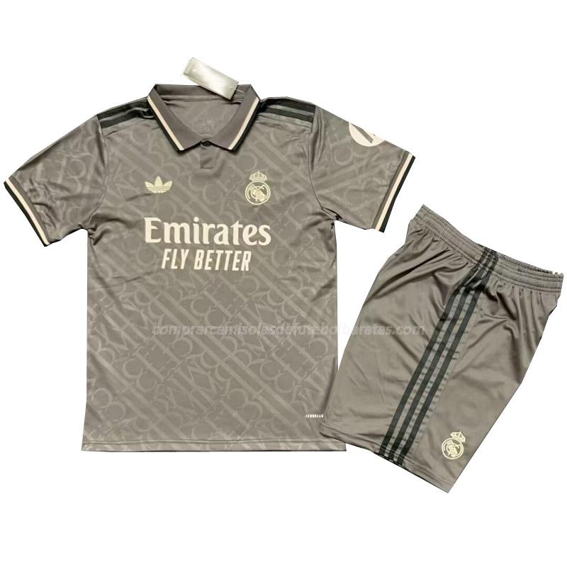 camisola real madrid crianças equipamento alternativo 2024-25