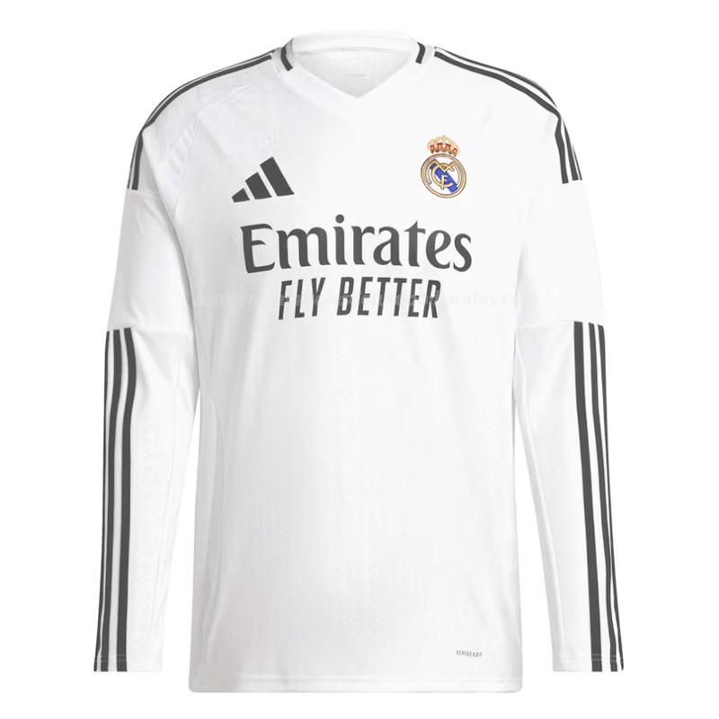 camisola real madrid manga comprida equipamento principal 2024-25