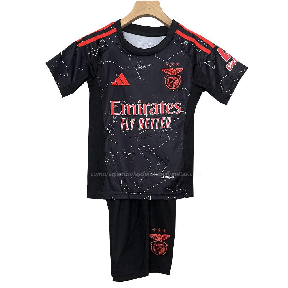 camisola sl benfica crianças equipamento suplente 2024-25