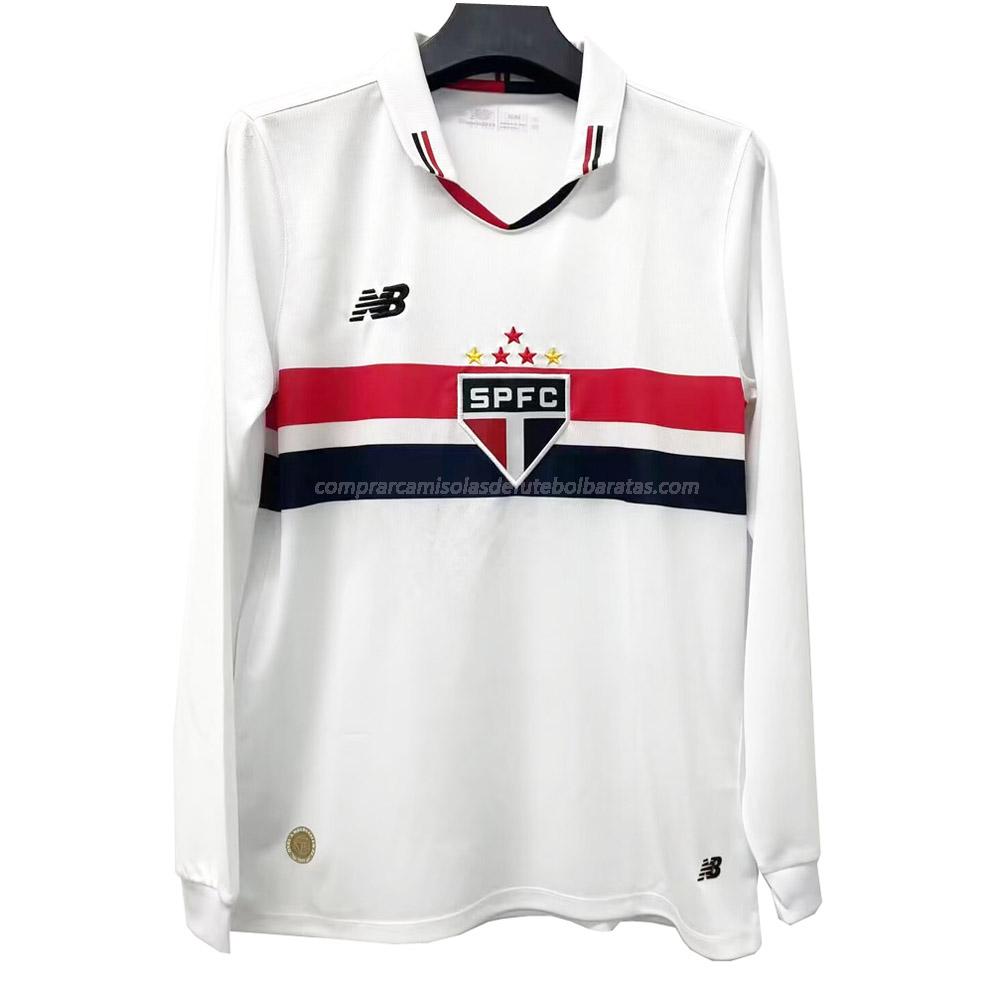 camisola são paulo fc manga comprida equipamento principal 2024-25