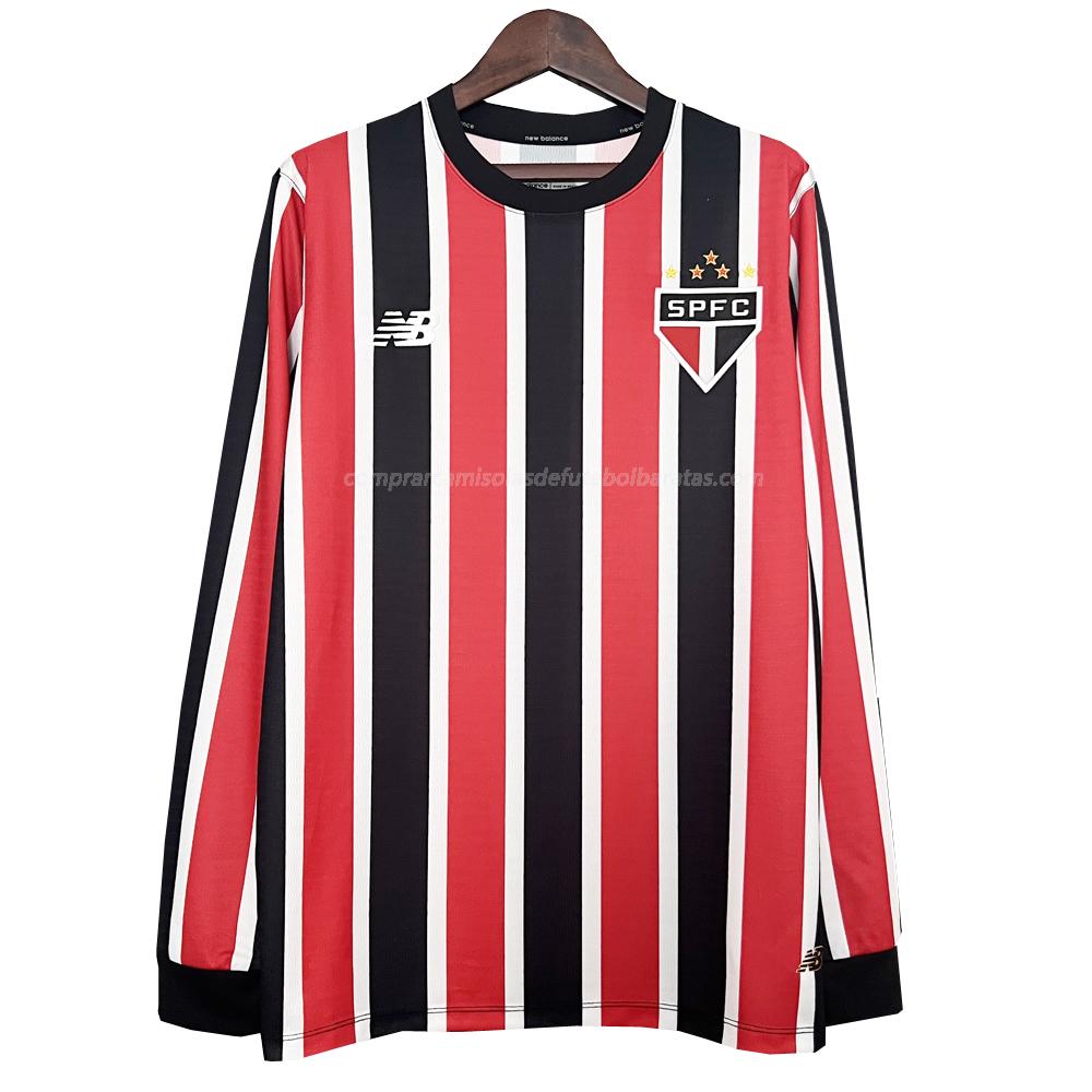 camisola são paulo fc manga comprida equipamento suplente 2024-25