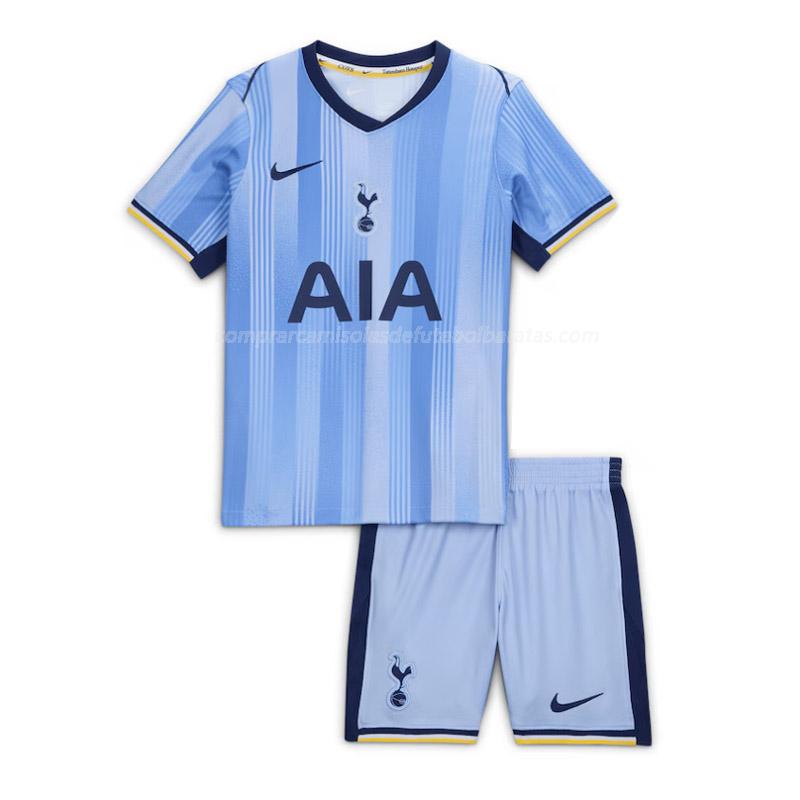 camisola tottenham hotspur crianças equipamento suplente 2024-25